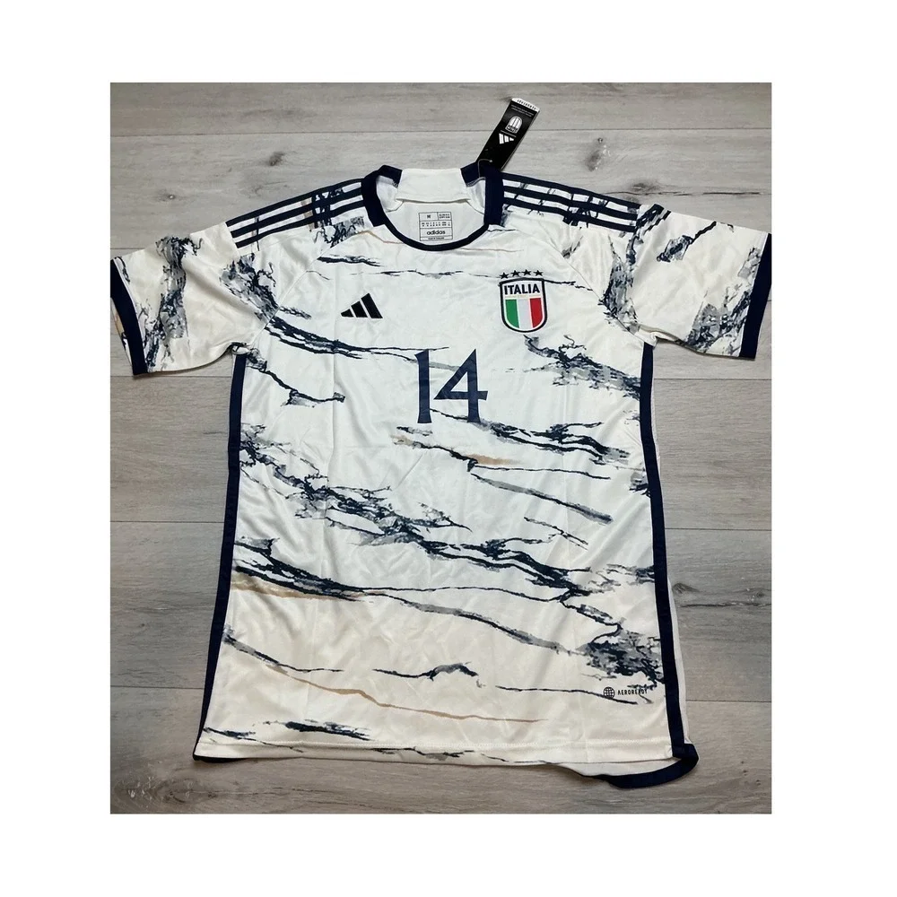 Adidas Italy Away Chiesa 14 Soccer Jersey 2023-2024 White Size Medium NWT‎